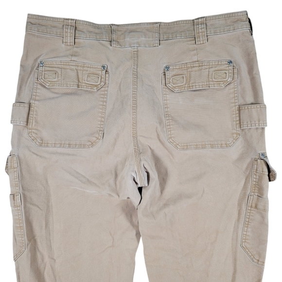 Duluth Flex Fire Hose Relaxed Fit Cargo Work Pants Mens 40x31 Brown Canvas 45507 - Picture 8 of 13